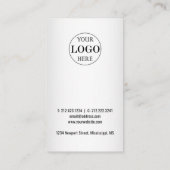 Wazige Grijze Achtergrond Aangepaste Logo Business Kortingskaartje (Achterkant)