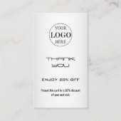 Wazige Grijze Achtergrond Aangepaste Logo Business Kortingskaartje (Voorkant)