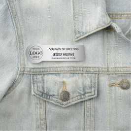 Wazige Grijze Achtergrond Aangepaste Logo Business Naamplaatje