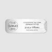 Wazige Grijze Achtergrond Aangepaste Logo Business Naamplaatje (Voorkant)