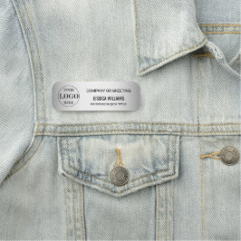 Wazige Grijze Achtergrond Aangepaste Logo Business Naamplaatje