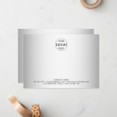 Wazige Grijze Achtergrond Aangepaste Logo Business Notitiekaartje (Voorkant / Achterkant in situ)