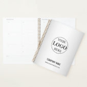 Wazige Grijze Achtergrond Aangepaste Logo Business Planner (Display)