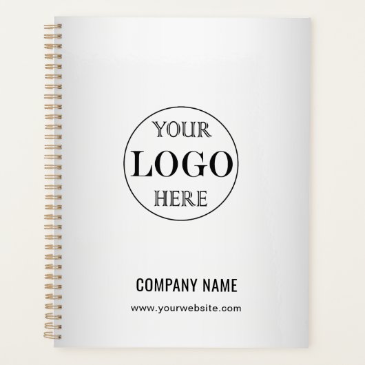 Wazige Grijze Achtergrond Aangepaste Logo Business Planner (Voorkant)