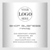 Wazige Grijze Achtergrond Aangepaste Logo Business Raamsticker (Vel)