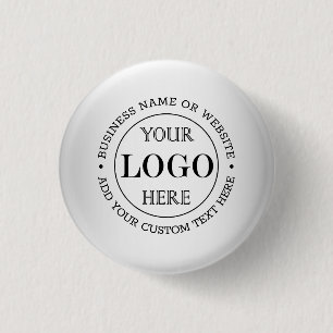 Wazige Grijze Achtergrond Aangepaste Logo Business Ronde Button 3,2 Cm