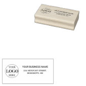 Wazige Grijze Achtergrond Aangepaste Logo Business Rubberstempel (Gestempeld)