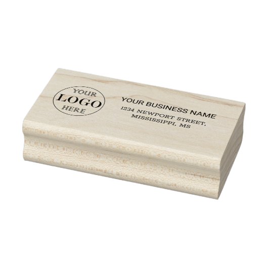 Wazige Grijze Achtergrond Aangepaste Logo Business Rubberstempel (Stempel)