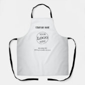Wazige Grijze Achtergrond Aangepaste Logo Business Schort (Voorkant)