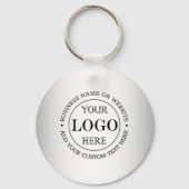 Wazige Grijze Achtergrond Aangepaste Logo Business Sleutelhanger (Achterkant)