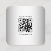 Wazige Grijze Achtergrond Aangepaste Logo Vierkante Visitekaartje (Achterkant)