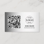 Wazige Grijze Achtergrond Aangepaste Logo Visitekaartje (Voorkant)