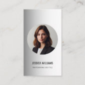 Wazige Grijze Achtergrond Aangepaste Logo Visitekaartje (Voorkant)