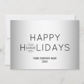 Wazige grijze achtergrond Corporate Business Logo Feestdagenkaart (Voorkant)