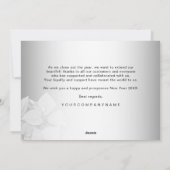 Wazige grijze achtergrond Corporate Business Logo Feestdagenkaart (Achterkant)