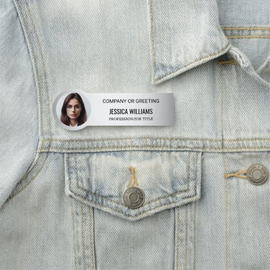 Wazige Grijze Achtergrond Wazig Custom Business Naamplaatje (In situ)