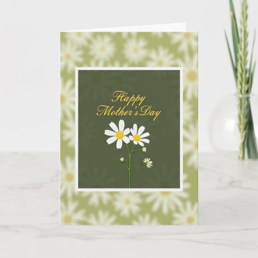 Wazige groene bloemkaart kaart (Voorkant)