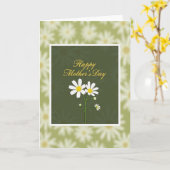 Wazige groene bloemkaart kaart (Gele Bloem)