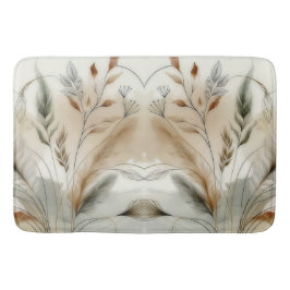 Wazige groene moderne botanische boho-bruiloft badmat