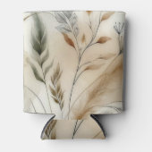Wazige groene moderne botanische boho-bruiloft blikjeskoeler (Voorkant)