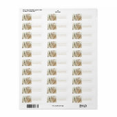 Wazige groene moderne botanische boho-bruiloft etiket (Full Sheet)