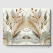 Wazige groene moderne botanische boho-bruiloft gastenboek (Achterkant)
