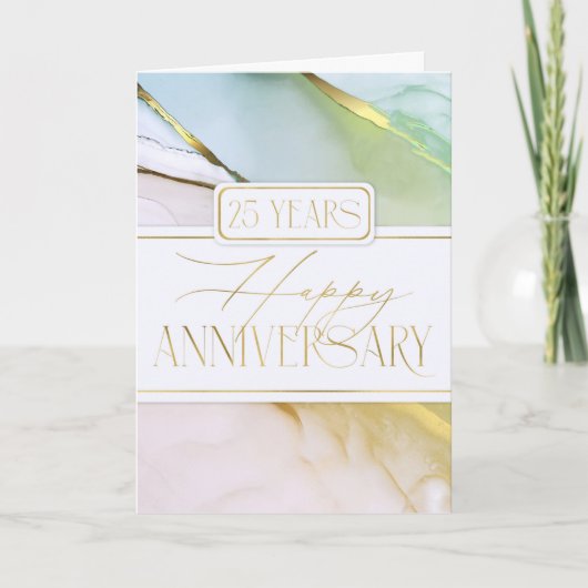 Wazige kaart voor 25-jarig jubileum van werknemer (Voorkant)