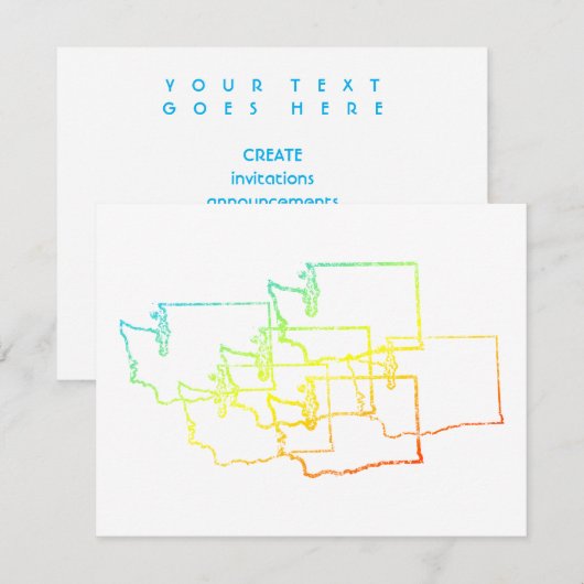 wazige klap kaart (Voorkant / Achterkant)