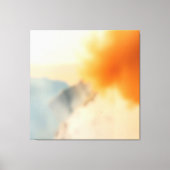 Wazige Kunst Neutraal Warm Abstract Canvas Afdruk (Voorkant)