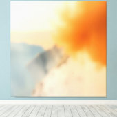 Wazige Kunst Neutraal Warm Abstract Canvas Afdruk (Insitu (Houten vloer))
