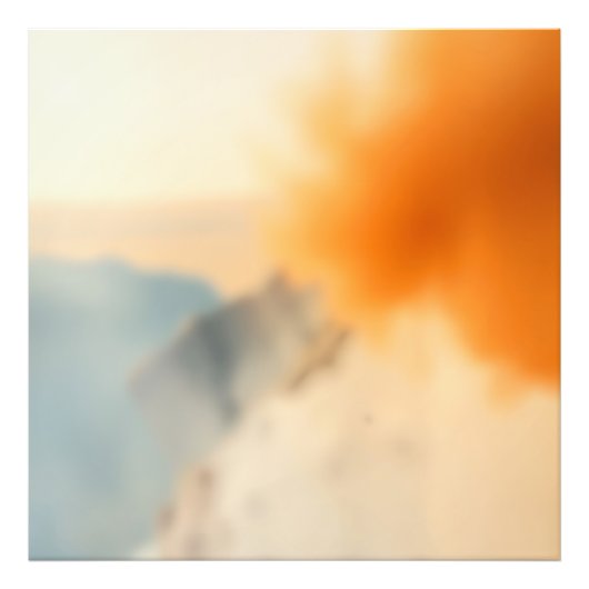 Wazige Kunst Neutraal Warm Abstract Foto Afdruk (Voorkant)