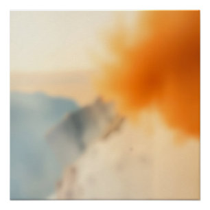 Wazige Kunst Neutraal Warm Abstract Perfect Poster
