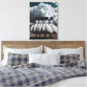 Wazige Mode Glitch Portret Canvas Afdruk (Insitu (Slaapkamer))