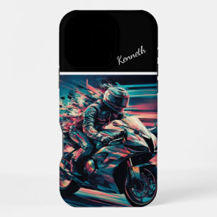 Wazige Motorrit Door Snelheid iPhone 16 Pro Max Hoesje