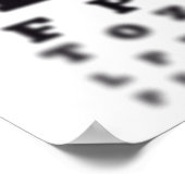 Wazige Nuchtere Test Oogkaart Poster (Hoek)