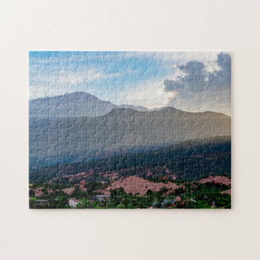 Wazige Pikes Peak Zonsondergang Legpuzzel (Horizontaal)