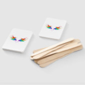 Wazige Regenboogvleugels Handwaaier (Niet-gemonteerd)