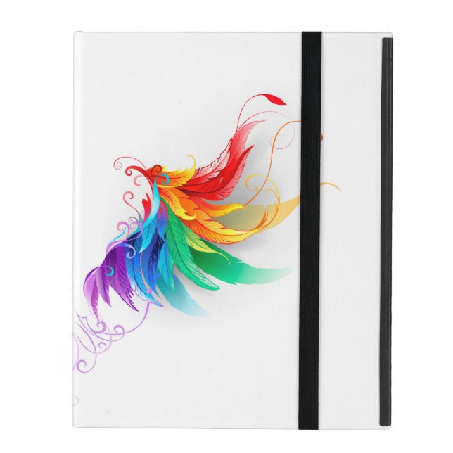 Wazige Regenboogvleugels iPad Hoesje (Voorkant Dicht)