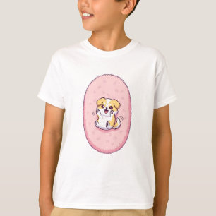 Wazige Roze Puppylists Kader Kinderen T-shirt