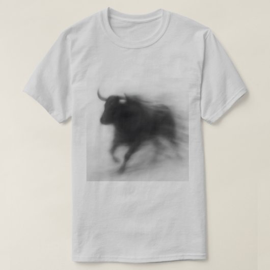 Wazige Stier – Abstracte Kunst T-shirt over Bewegi (Design voorkant)