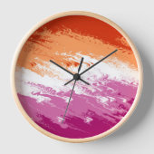 Wazige Trippy Groovy Abstract Lesbische Pride Vlag (Voorkant)
