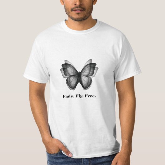 Wazige Vlinder – Abstracte Beweging Tee T-Shirt (Voorkant)