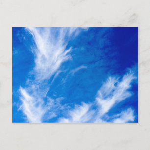 Wazige wolken - Blauw Briefkaart