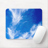 Wazige wolken - Blauw Muismat (Met muis)