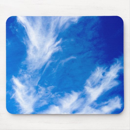Wazige wolken - Blauw Muismat (Voorkant)