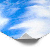 Wazige wolken - Blauw Poster (Hoek)