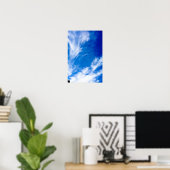 Wazige wolken - Blauw Poster (Thuiskantoor)