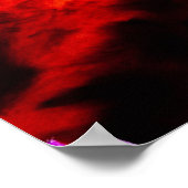 Wazige wolken - Oranje Poster (Hoek)