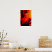Wazige wolken - Oranje Poster (Keuken)