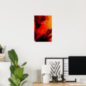 Wazige wolken - Oranje Poster (Thuiskantoor)